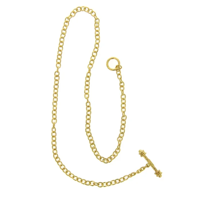 Elizabeth Locke “Tiny Volterra” Link Necklace 21″