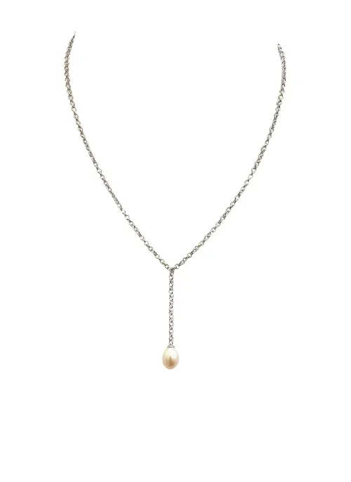 Elle Pearl Y Necklace