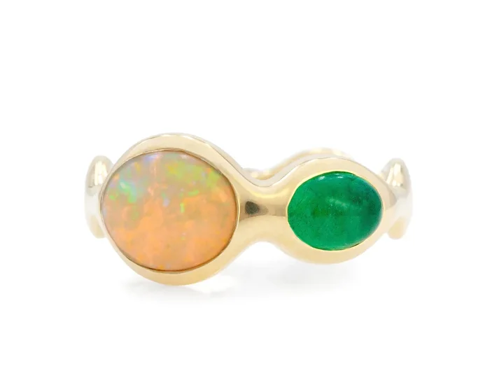 Emerald & Opal Elsewhere Ring (Ready to Ship)