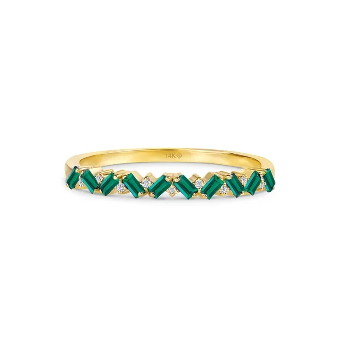 Emerald and Diamond Garland Ring, Fallon