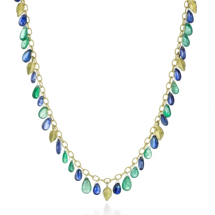 Emerald and Kyanite Necklace