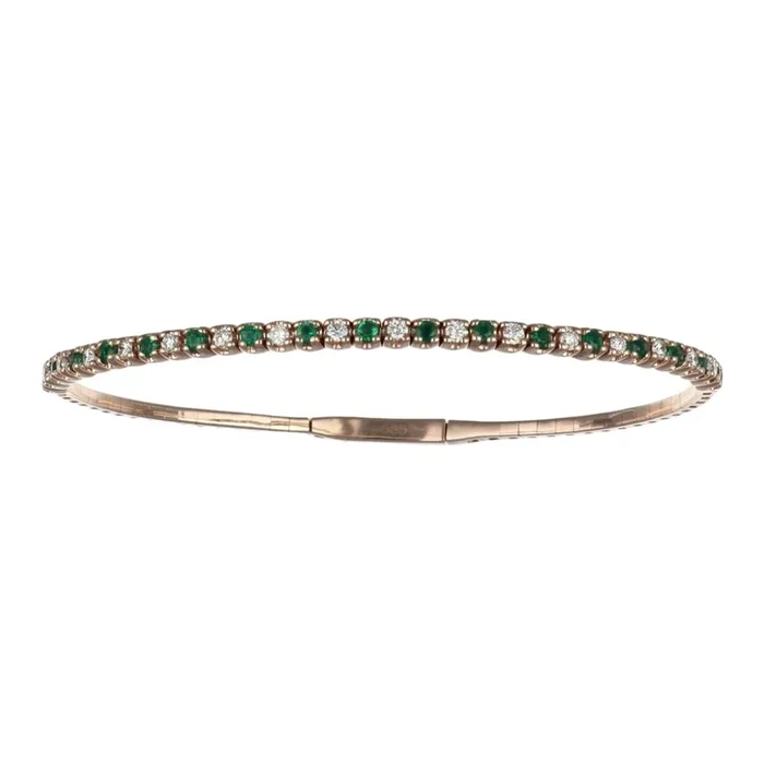 Emerald Bangle (Emerald 0.93 cts. White Diamond 0.88 cts.)