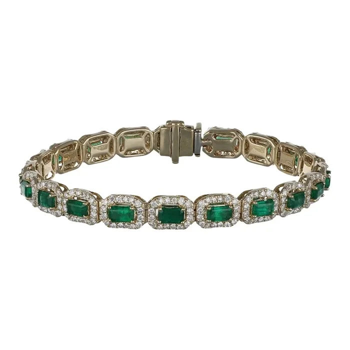 Emerald Bracelet (Emerald 5.46 cts. White Diamond 2.98 cts.)