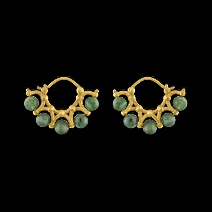 Emerald Bruco Hoop Earrings