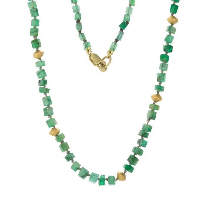 Emerald Crystal Beaded Necklace