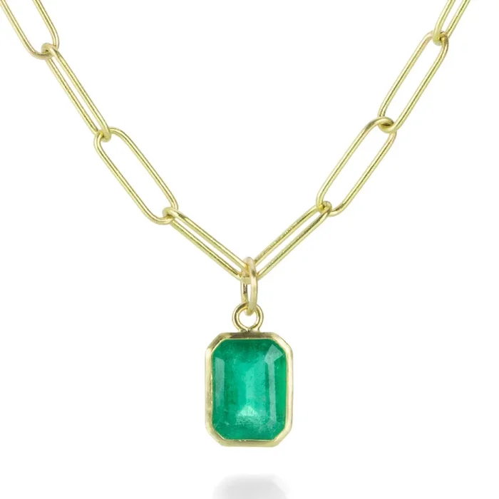 Emerald Cut Emerald Pendant (Pendant Only)