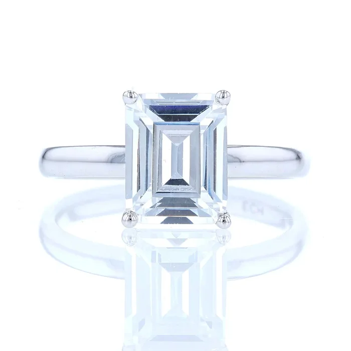 Emerald Cut Solitaire Engagement Ring