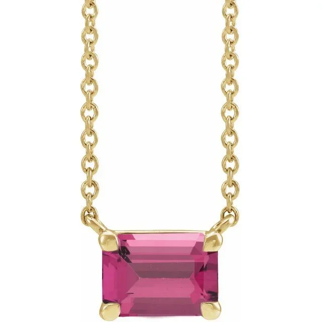 Emerald-cut Tourmaline Necklace
