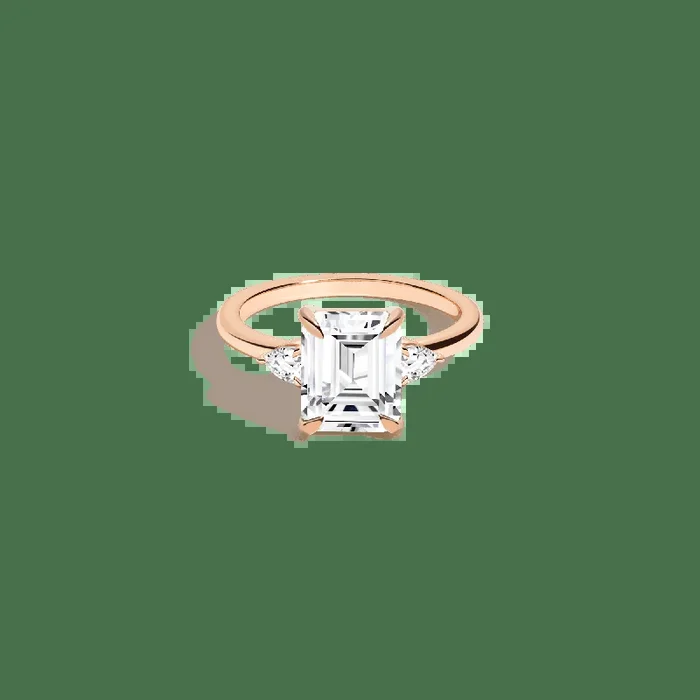 Emerald Gemstone Cocktail Ring – White Sapphire