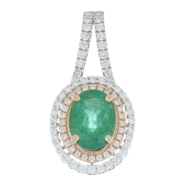 Emerald Pendant (Emerald 1.83 cts. White Diamond 0.45 cts.)