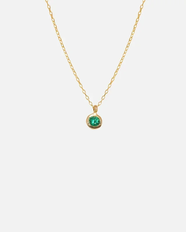 Emerald Round Pendant