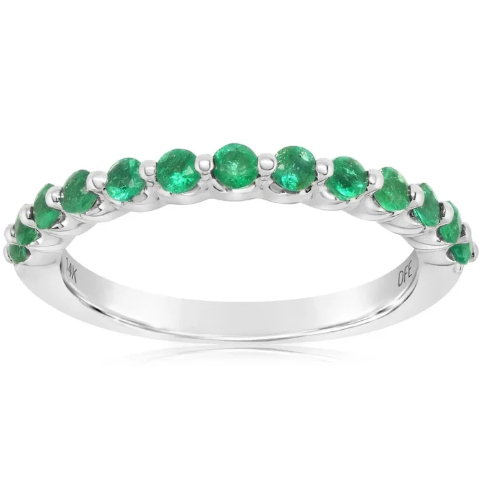 Emerald Shared Prong Band