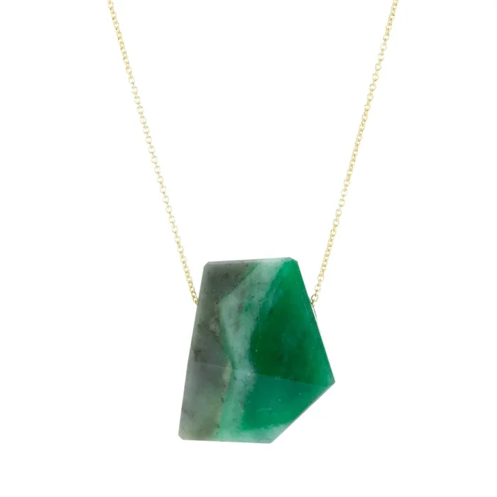 Emerald Slab Necklace