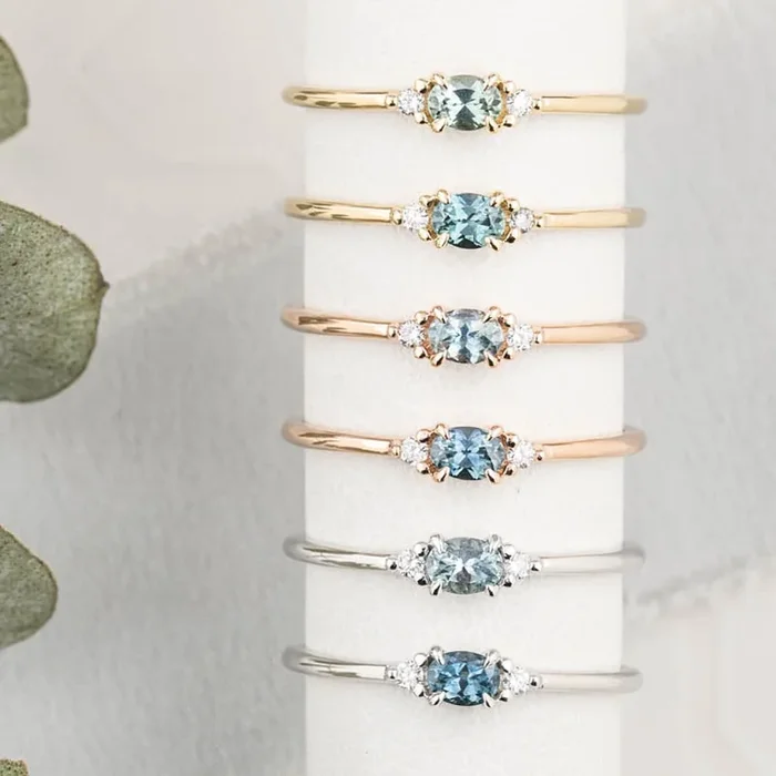 Emilie Ring, 0.20ct Montana Sapphire