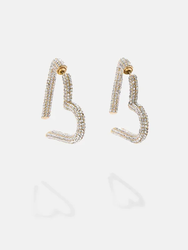 Emory Earrings – Gold/Pavé