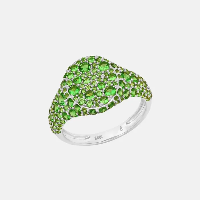 Encrusted Signet Ring