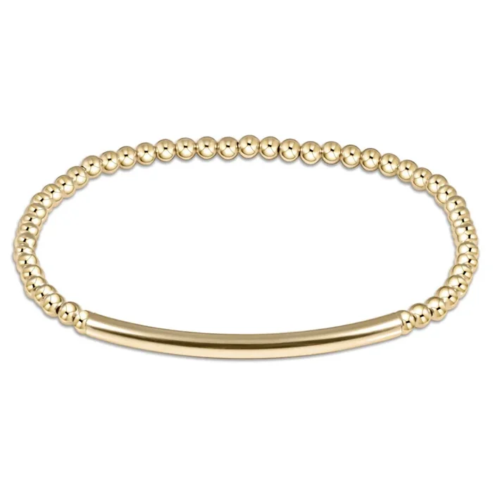 enewton 6.25″ Classic Gold Bead Bracelet – Bliss Bar Smooth 3mm