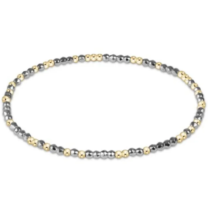 enewton 6.25″ Hope Unwritten Bright Silver Faceted Hematite 2mm Bead Bracelet