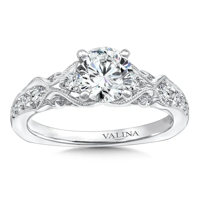 Engagement Ring With Diamond Side Stones