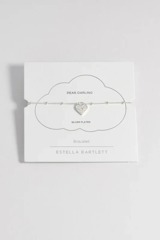 Engraved Heart Padlock Bracelet