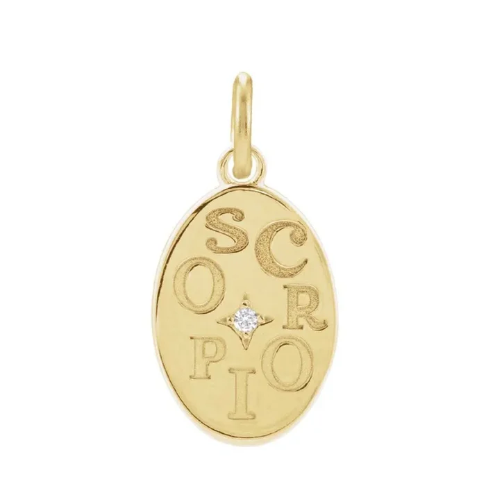 Engraved Scorpio Charm