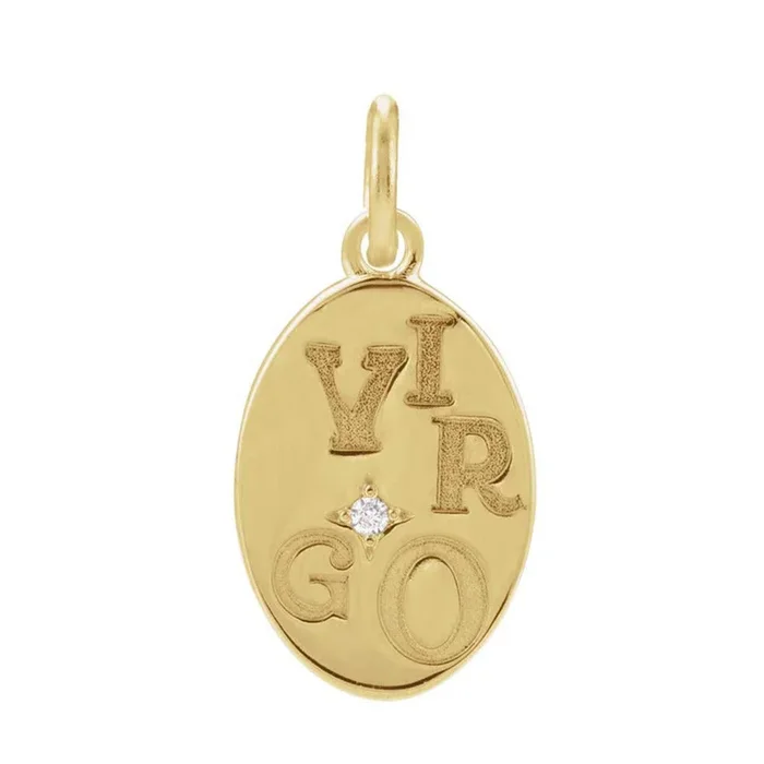 Engraved Virgo Charm
