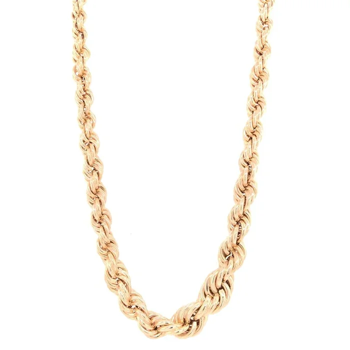 Estate 14K Gold Graduated Rope Chain