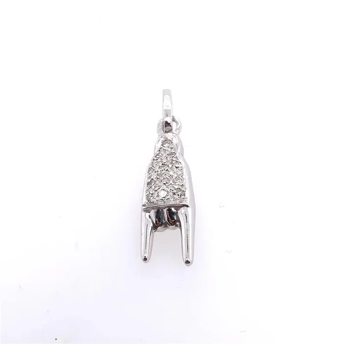 Estate 18K Gold Diamond Italian Hand
