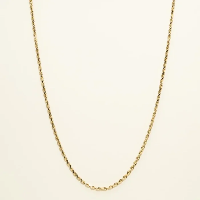 Estate Rope Chain in 14kt Yellow Gold (18 inches and 2mm wide)