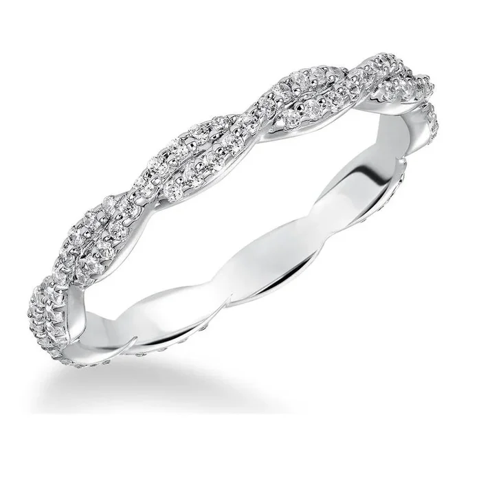 Estate White Gold Diamond Twisted Eternity Band