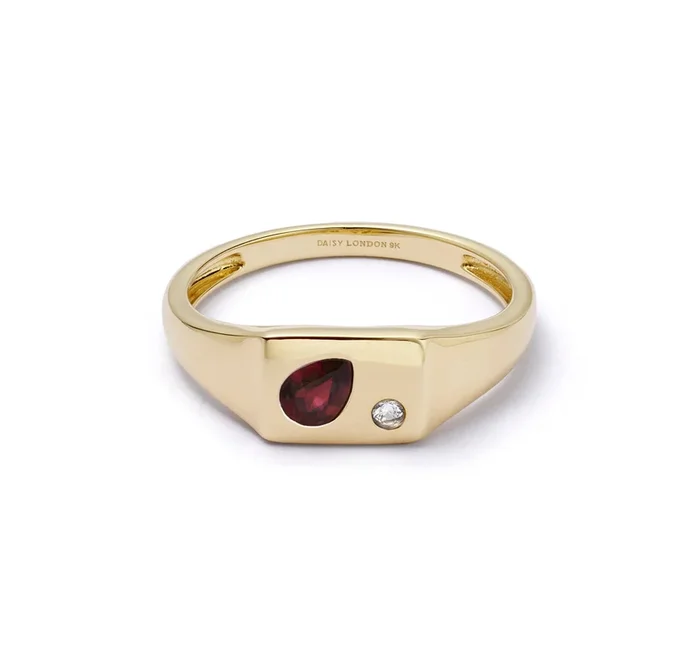 Estée Lalonde Birthstone Pinky Ring 9ct Solid Gold