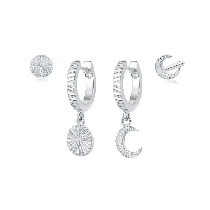 Estée Lalonde Luna Earring Stack Sterling Silver