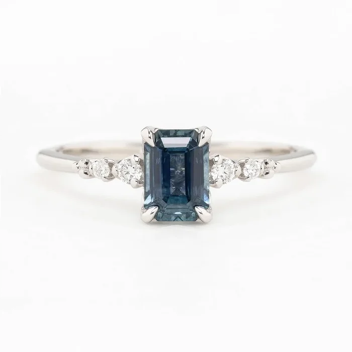 Estel Fleur Ring, 0.82ct Montana Sapphire