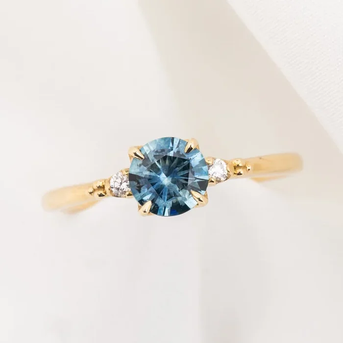 Estel Ring, 0.79ct Blue Montana Sapphire
