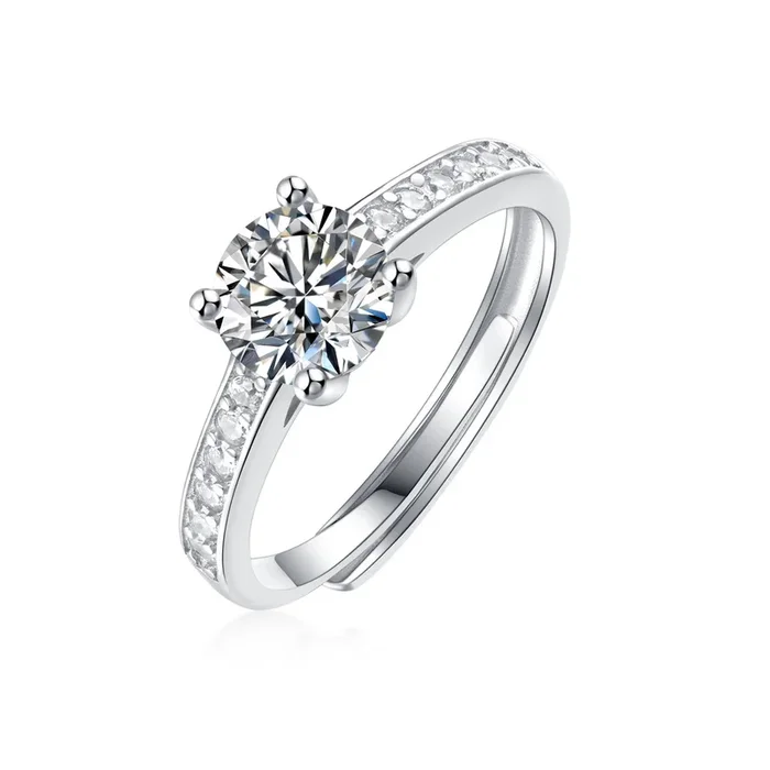 Estelle Moissanite Pave Engagement Ring