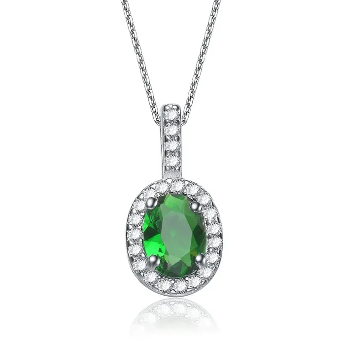 Estelle Oval Accented Pendentif Necklace