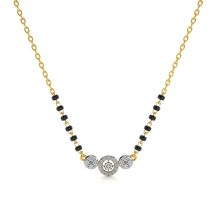 Eternal Vows Circle 9KT Gold Lab Grown Diamond Mangalsutra