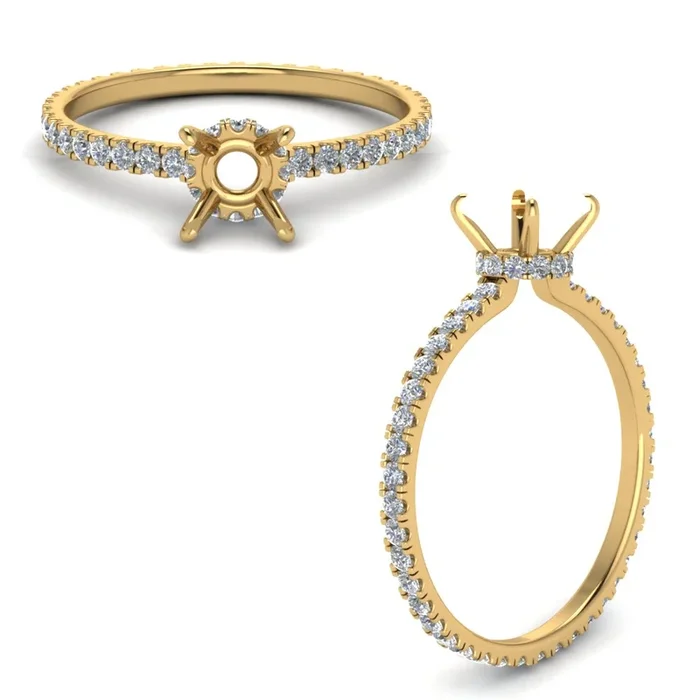 Eternity Hidden Halo Semi Mount Ring