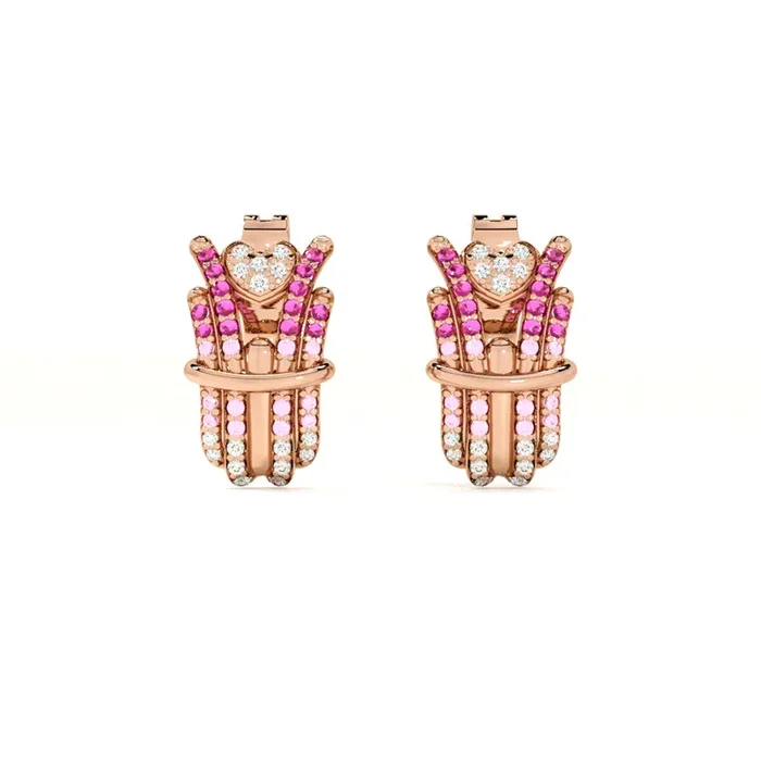 Ethereal Fade 925 Silver Rose Gold Earrings