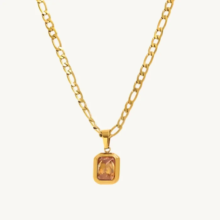 Everyday Exquisite Brown Stone Gold Necklace