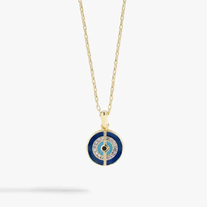 Evil Eye ‘Positive Vibes’ Mantra Necklace