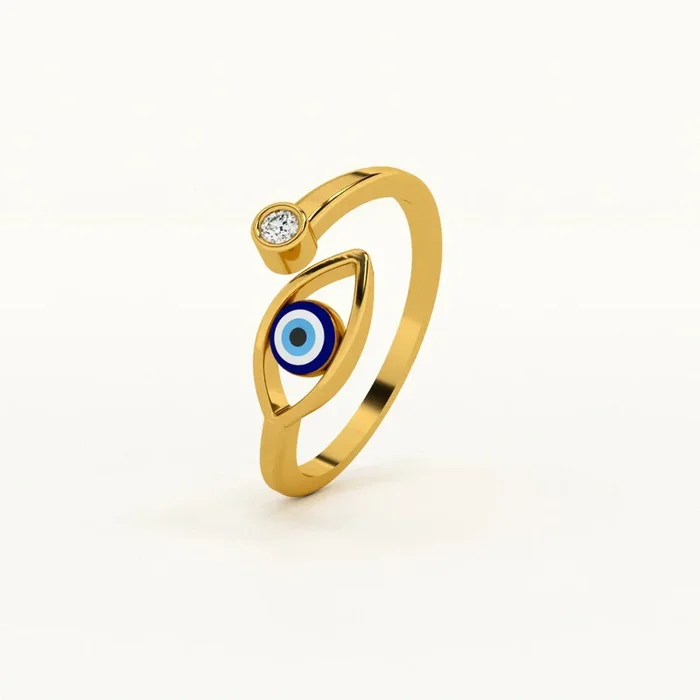 Evil Eye Zeinth Open 925 Silver Ring