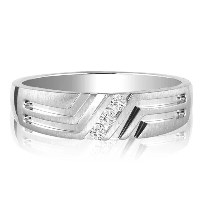 Exquisite 14K 0.10CT Diamond MEN’S BAND