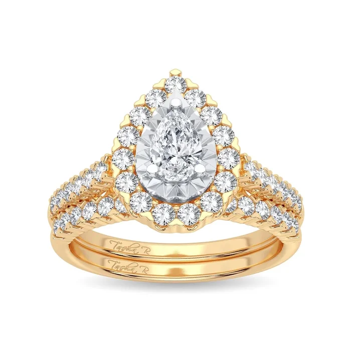 Exquisite 14K 1.05CT Diamond Bridal Ring