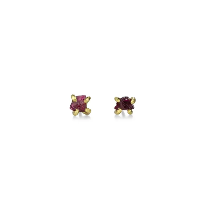 Extra Small Tanzanian Ruby Studs