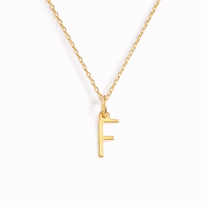 F Necklace / Gold Initial Necklace