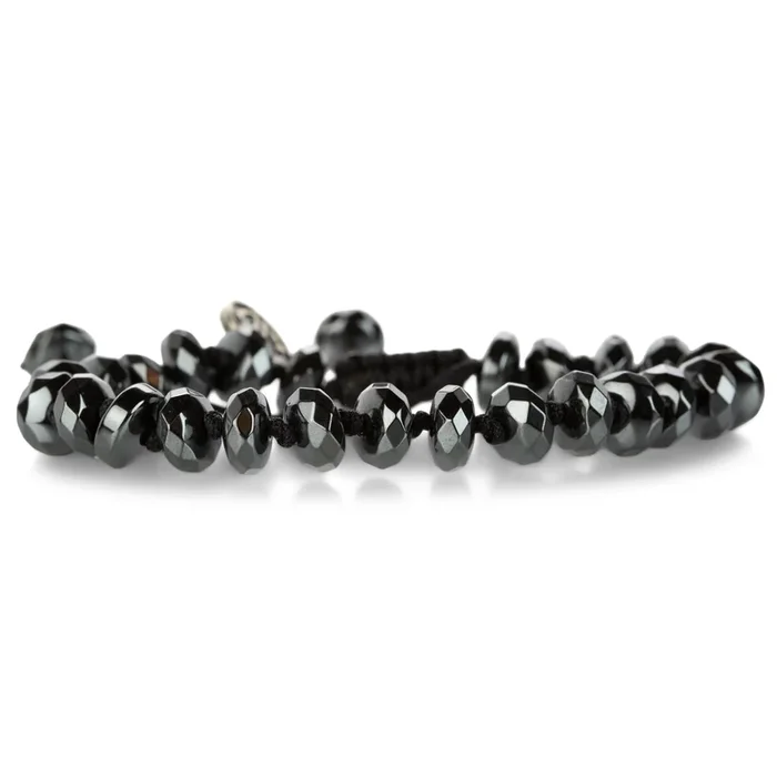 Faceted 8mm Hematite Bead Bracelet