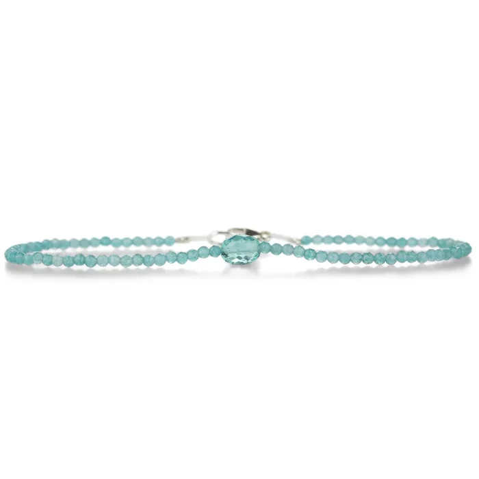 Faceted Apatite Beaded Bracelet
