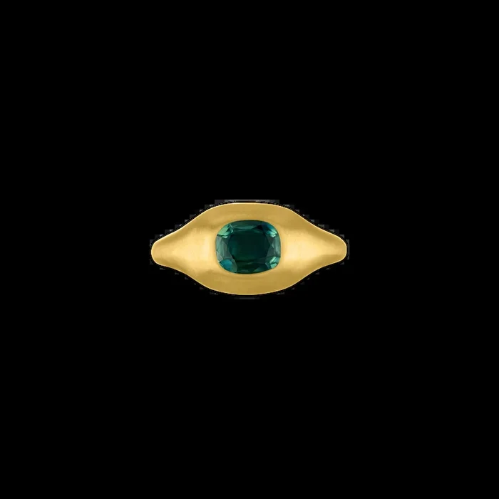 Faceted Green Sapphire Gaea Ring