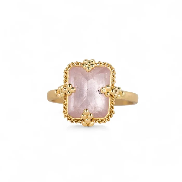 Faceted Morganite Ring